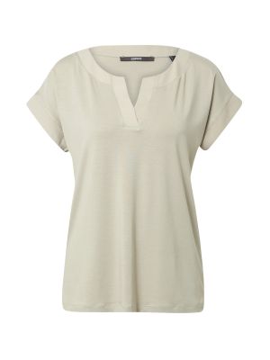 Jednofarebné priliehavé tričko z polyesteru Esprit Collection - béžová