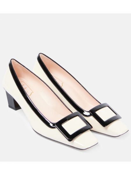 Lack läder pumps Roger Vivier vit