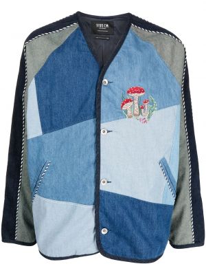 Džínová bunda s výšivkou Five Cm modrá