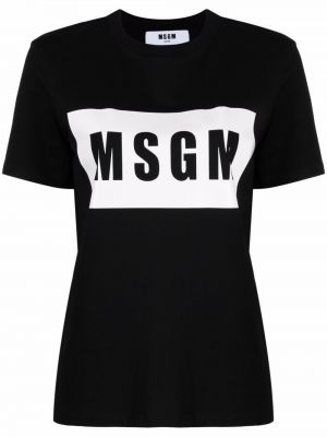Camiseta con estampado Msgm negro