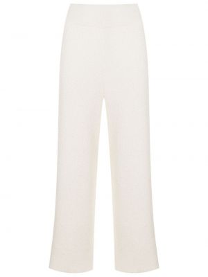 Bavlněné rovné kalhoty Osklen bílé