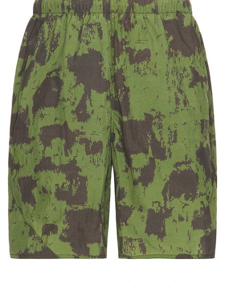 Pantaloncini di nylon con stampa Beams Plus verde