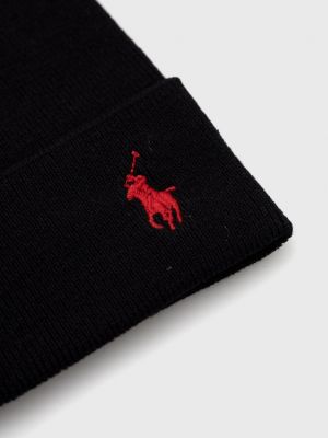 Bavlněný čepice Polo Ralph Lauren černý