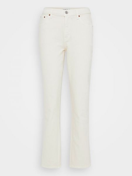 Proste jeansy Abercrombie & Fitch białe