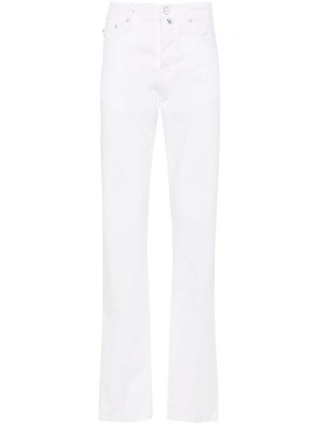 Rovné kalhoty Kiton bílé