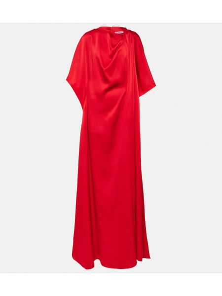 Satynowa sukienka długa Safiyaa czerwona