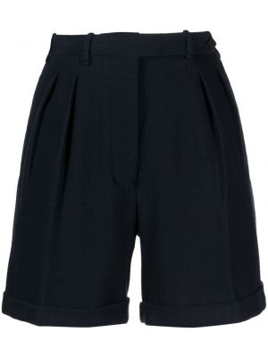 Shorts en coton plissées Giuliva Heritage bleu