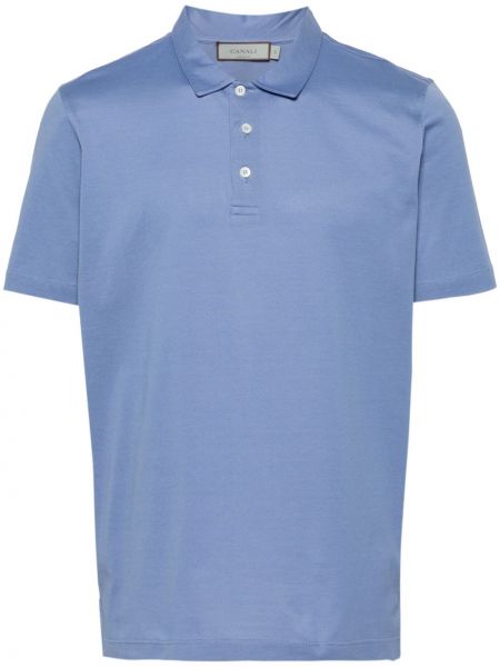 Polo en coton Canali bleu