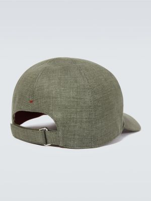 Lininis kepurė Loro Piana žalia
