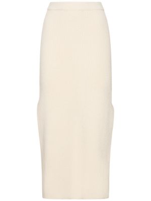 Falda de viscosa Loulou Studio blanco