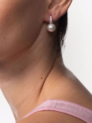 Boucles d'oreilles avec perles à imprimé à boucle Autore