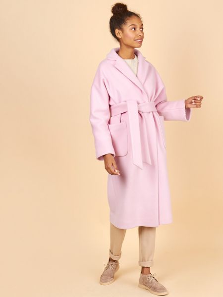 Пальто халат 12storeez, розовое