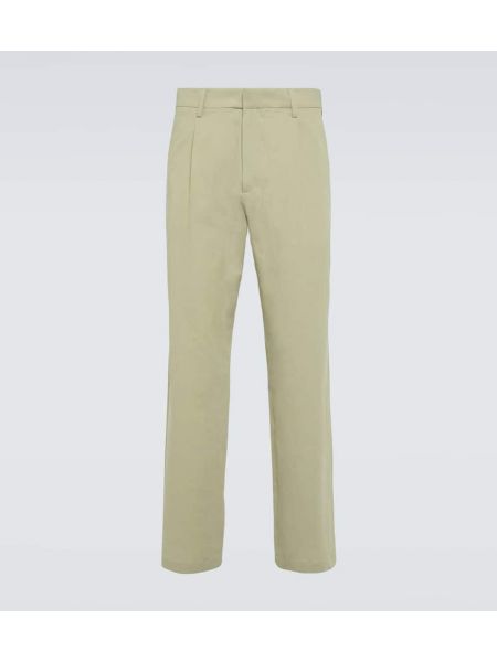 Pantalones de seda de algodón bootcut Auralee verde