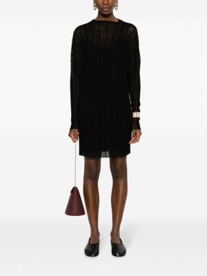 Průsvitné mini šaty Anine Bing černé