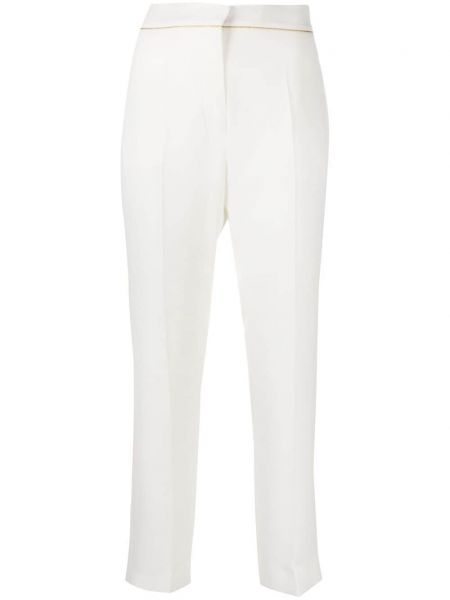 Rovné kalhoty Max Mara bílé
