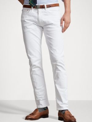 Приталенные джинсы скинни слим Polo Ralph Lauren белые