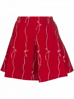 Falda plisada Elisabetta Franchi rojo