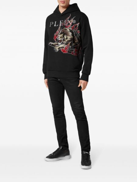 Siuvinėtas džemperis su gobtuvu Philipp Plein juoda