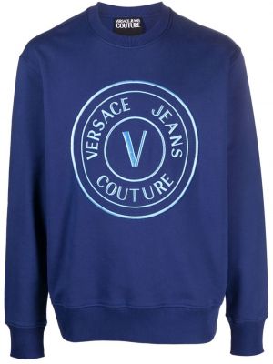 Βαμβακερός φούτερ με κέντημα Versace Jeans Couture