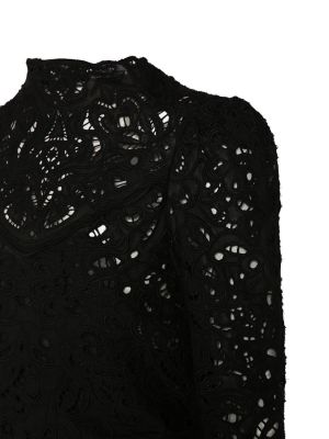 Mežģīņu mini kleita Isabel Marant melns