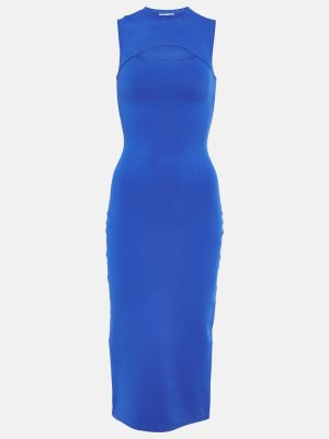 Midi šaty Victoria Beckham modré