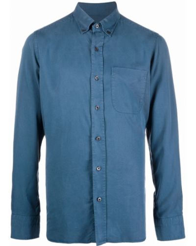 Camisa slim fit Tom Ford azul