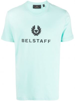 Памучна тениска с принт Belstaff зелено