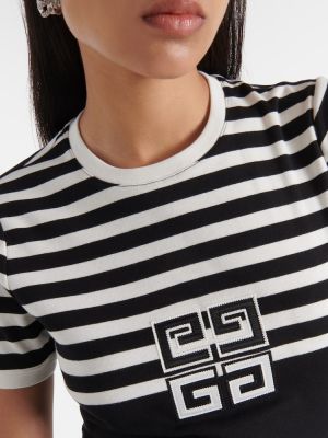 Памучна тениска на райета от джърси Givenchy
