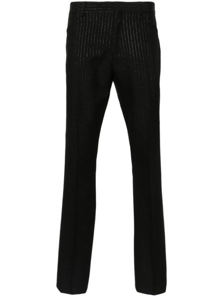 Pantalon slim à rayures Tom Ford noir
