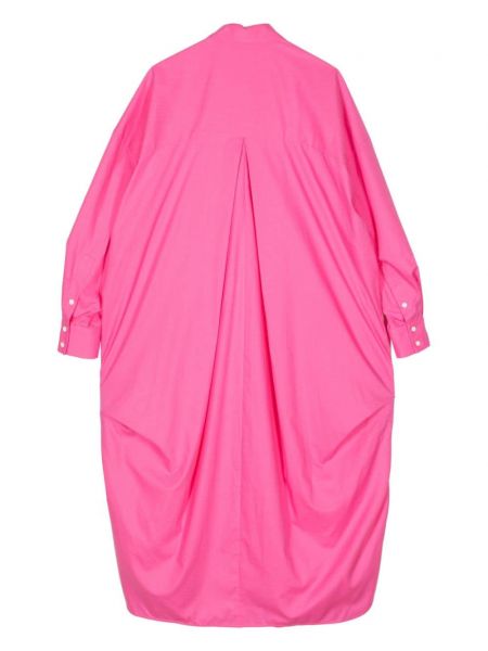 Bavlněné dlouhé šaty z lyocellu Enföld růžové