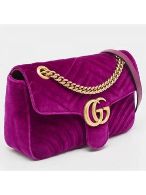 Bolso cruzado de terciopelo‏‏‎ Gucci Vintage violeta