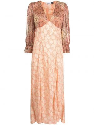 Paisley trykt dress Rixo oransje