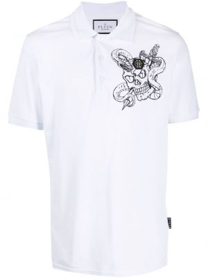 T-shirt aus baumwoll mit schlangenmuster Philipp Plein weiß