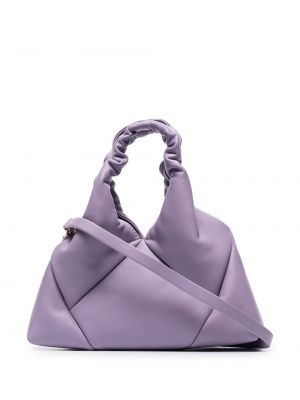 Leder shopper handtasche Reco lila
