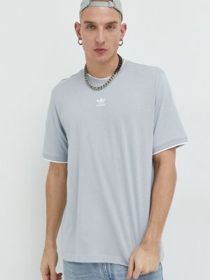 Adidas Originals pamut póló szürke, nyomott mintás