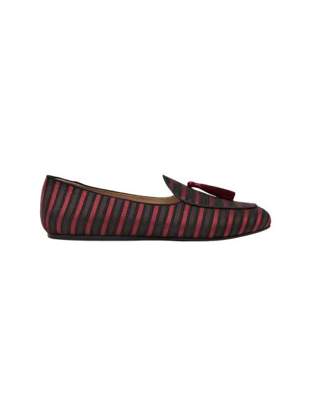 Jedwabne loafers Charles Philip Shanghai czerwone