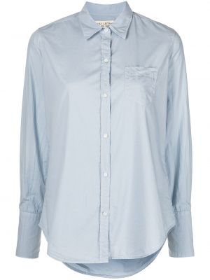 Рубашка с заплатками с карманами Nili Lotan, синяя
