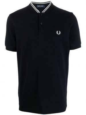 Piké med broderi i bomull Fred Perry blå