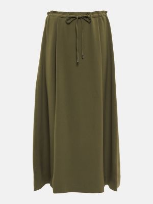 Hedvábné midi sukně Loro Piana - zelená
