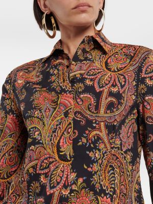 Bavlněná košile s paisley potiskem Etro