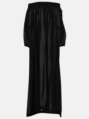 Длинное платье Alaïa черное