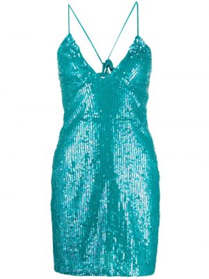 Mini šaty s flitry P.a.r.o.s.h. modré