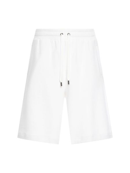 Bermudas en coton en jersey Dolce & Gabbana blanc