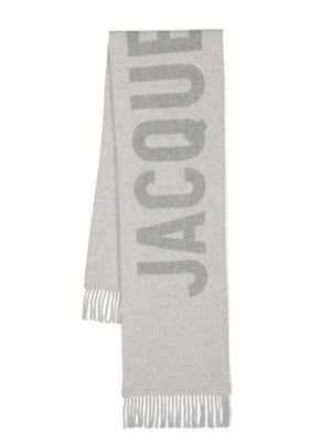 Žakárový šál Jacquemus šedý