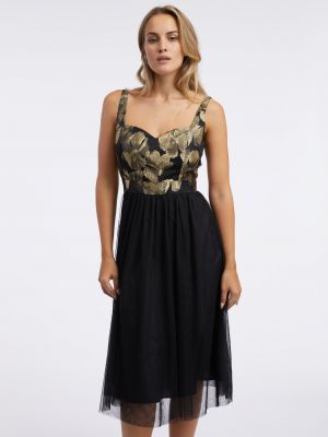 Květinové šaty Orsay černé