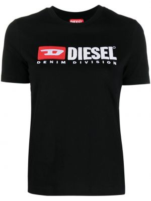 T-shirt brodé en coton Diesel