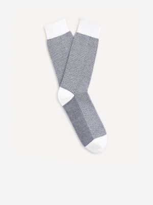 Жакардови чорапи Celio бяло