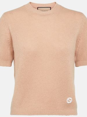 Кашмирен пуловер Gucci розово