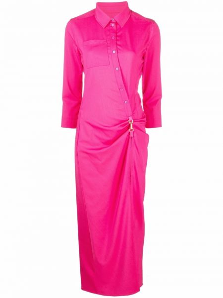 Κοκτέιλ φόρεμα με αγκράφα Jacquemus ροζ