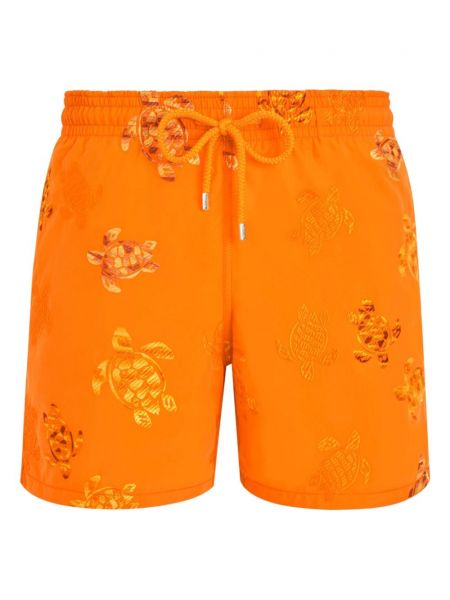 Mustriline tikitud lühikesed püksid Vilebrequin oranž
